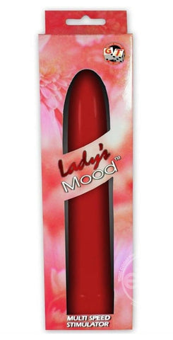Lady's Mood Plastic Vibrator - Red