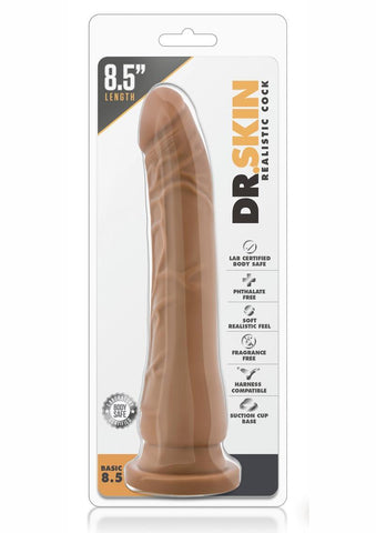 Dr Skin Basic Realistic Dildo Mocha 8.5 Inch - B.B. USA Online Store